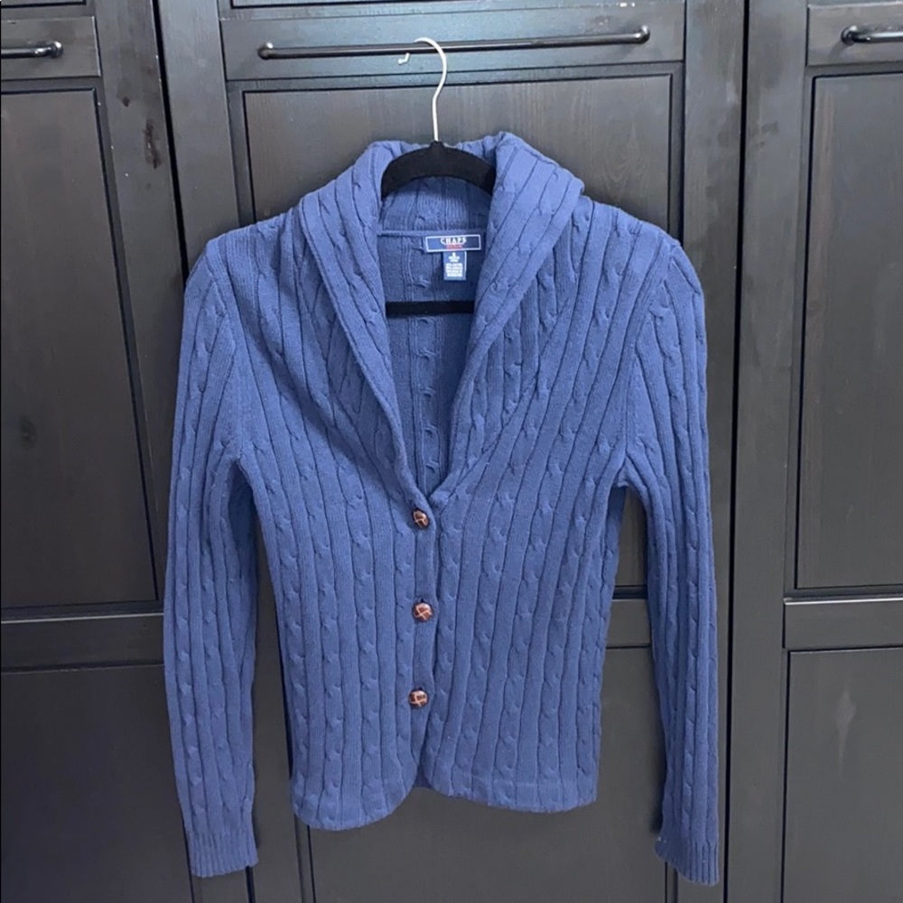 Chaps cardigan blue color